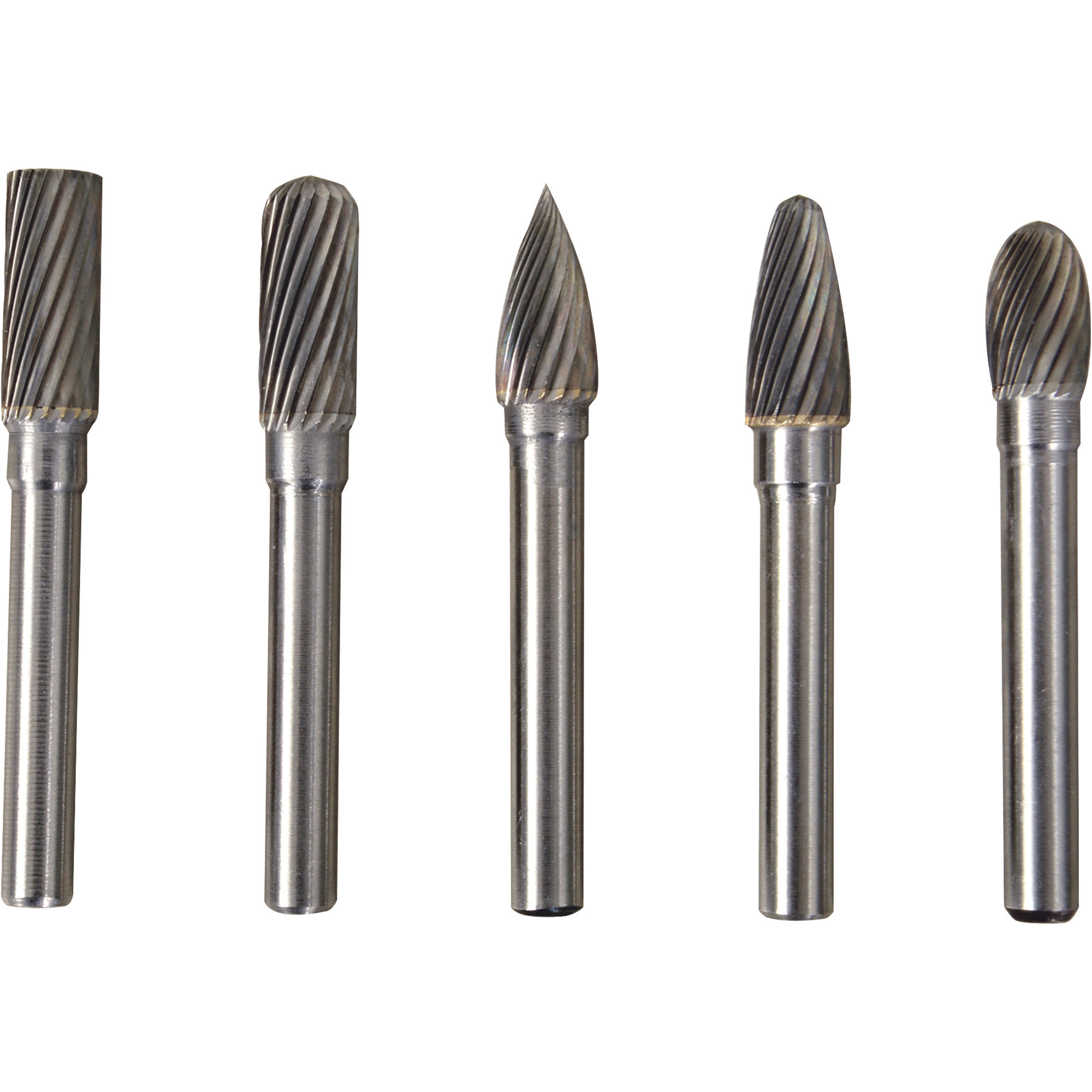 Klutch High-Speed Rotary Multi-Tool File Set, 5-Pc.